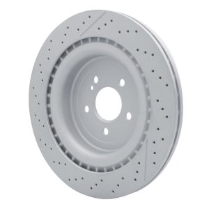 Mercedes-Benz AMG GT Brake Rotor (1) - Rear - R1 Concepts - R1 Carbon Alloy GeoMET Drilled and Slotted - `13-`23